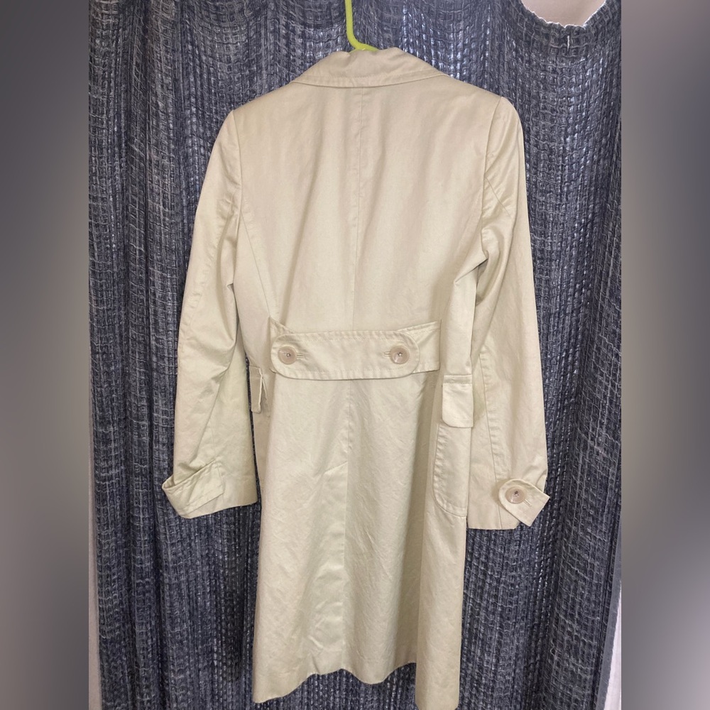 Banana Republic yellow pea coat. - Picture 6 of 11